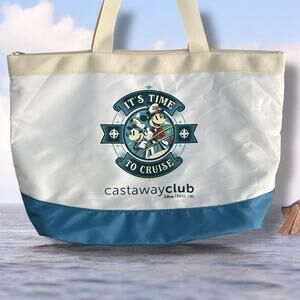 Disney Cruise Line Castaway Club Tote Full Zip Pocket Mickey Travel Collectible